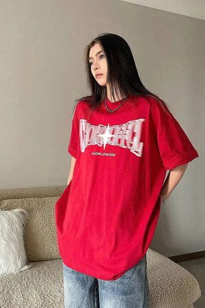 Y2K Shiny Star Worldwide Tee