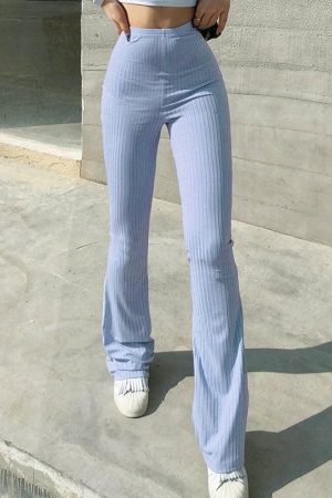 Y2K Slim Fit Flared Pants