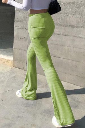 Y2K Slim Fit Flared Pants