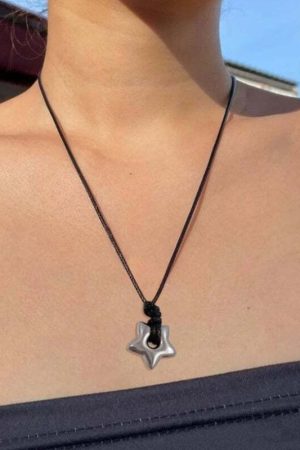 Y2K Star Cord Necklace