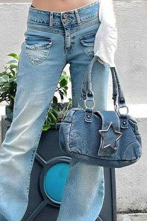 Y2K Star Denim Bag