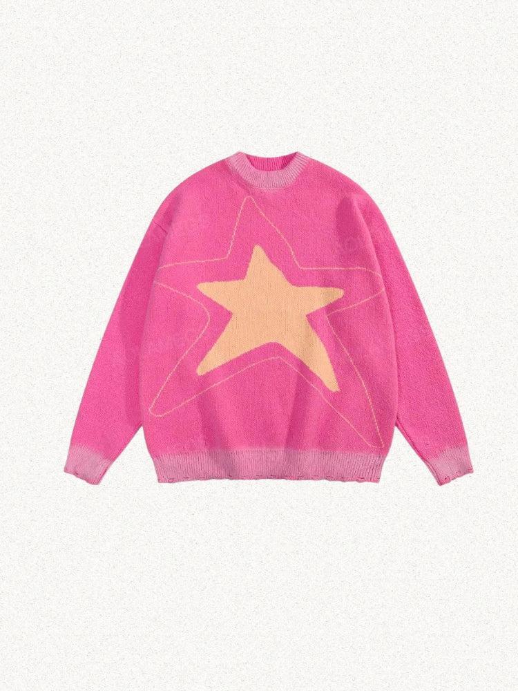 Y2K Star Distressed Sweater Y2K Star Distressed Sweater