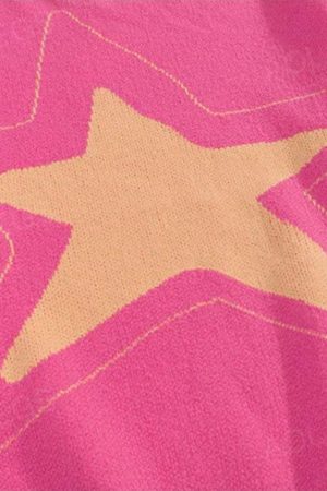 Y2K Star Distressed Sweater