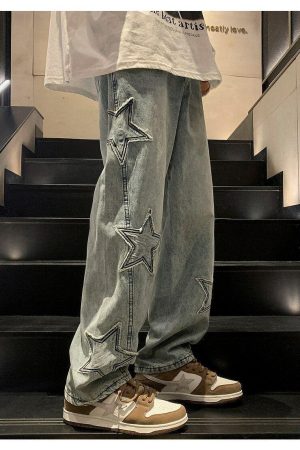 Y2K Star Embroidered Jeans