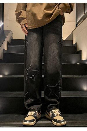 Y2K Star Embroidered Jeans