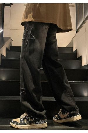 Y2K Star Embroidered Jeans