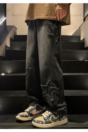 Y2K Star Embroidered Jeans