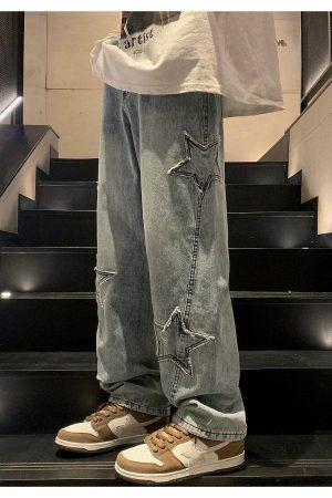 Y2K Star Embroidered Jeans
