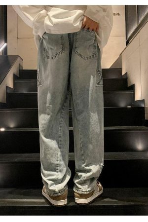 Y2K Star Embroidered Jeans