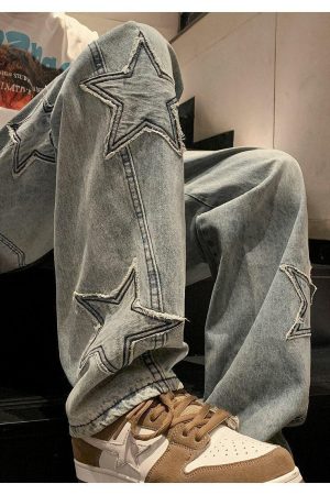 Y2K Star Embroidered Jeans