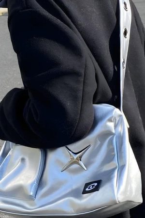 Y2K Star Faux Leather Bag