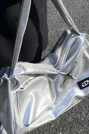 Y2K Star Faux Leather Bag