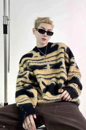 Y2K Star Fluffy Sweater