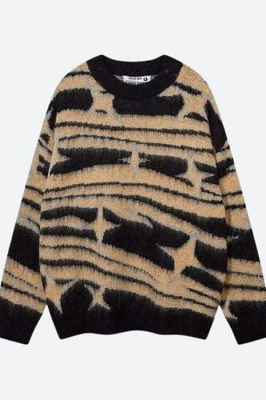 Y2K Star Fluffy Sweater