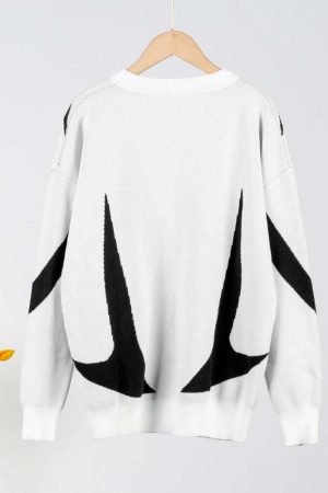 Y2K Star Futuristic Knitted Sweater