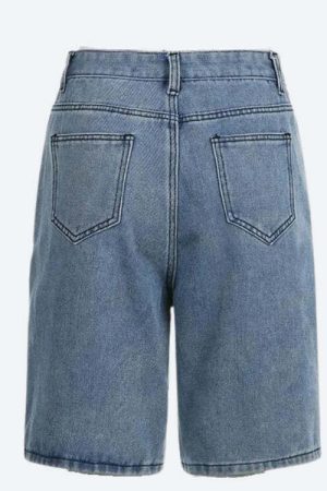 Y2K Star Jean Shorts
