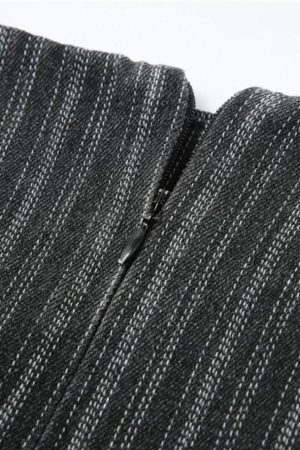 Y2K Striped Lace Up Mini Skirt