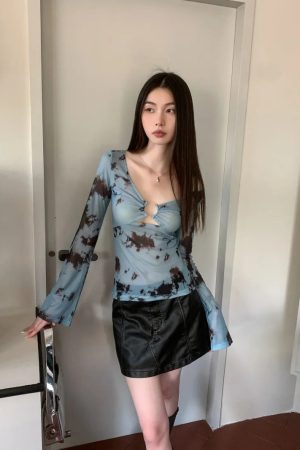 Y2K Tie Dye Sheer Tee