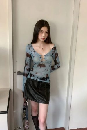 Y2K Tie Dye Sheer Tee