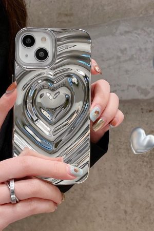 Y2k Wavy Heart iPhone Case