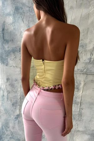 Yellow Corset Top
