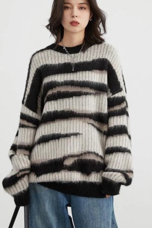 Zebra Knitted Sweater