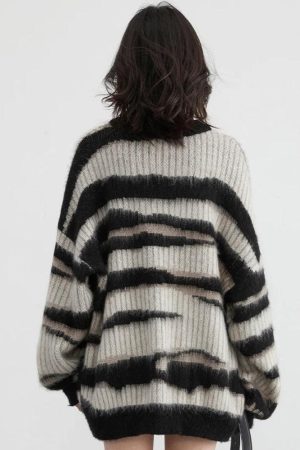 Zebra Knitted Sweater