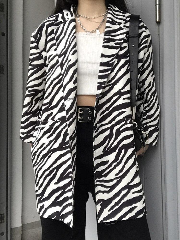 Zebra Print Long Blazer Zebra Print Long Blazer
