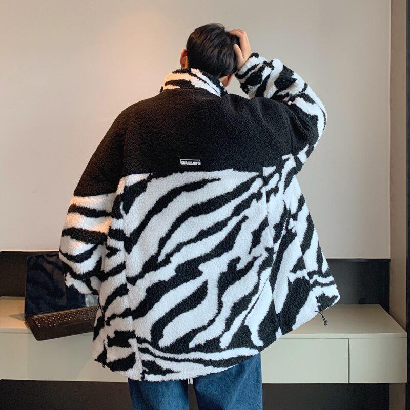 Zebra Print Zip-Up Jacket Zebra Print Zip-Up Jacket