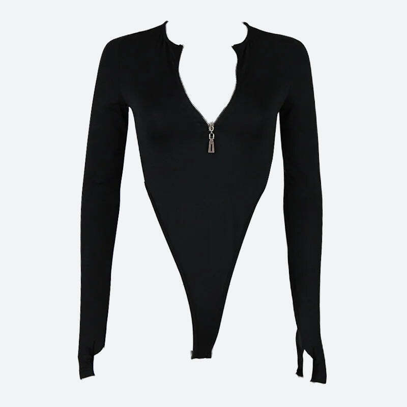 Zip Up High Leg Bodysuit Zip Up High Leg Bodysuit