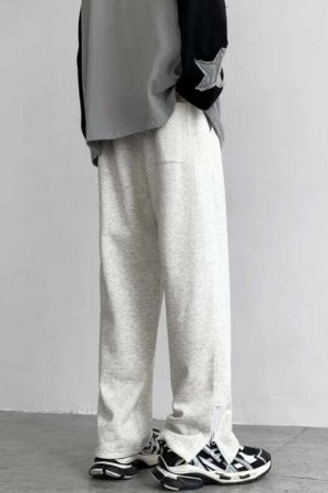 Zip-Up Leg Sweatpants
