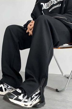 Zip-Up Leg Sweatpants