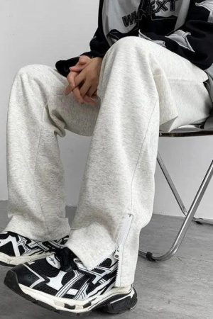 Zip-Up Leg Sweatpants