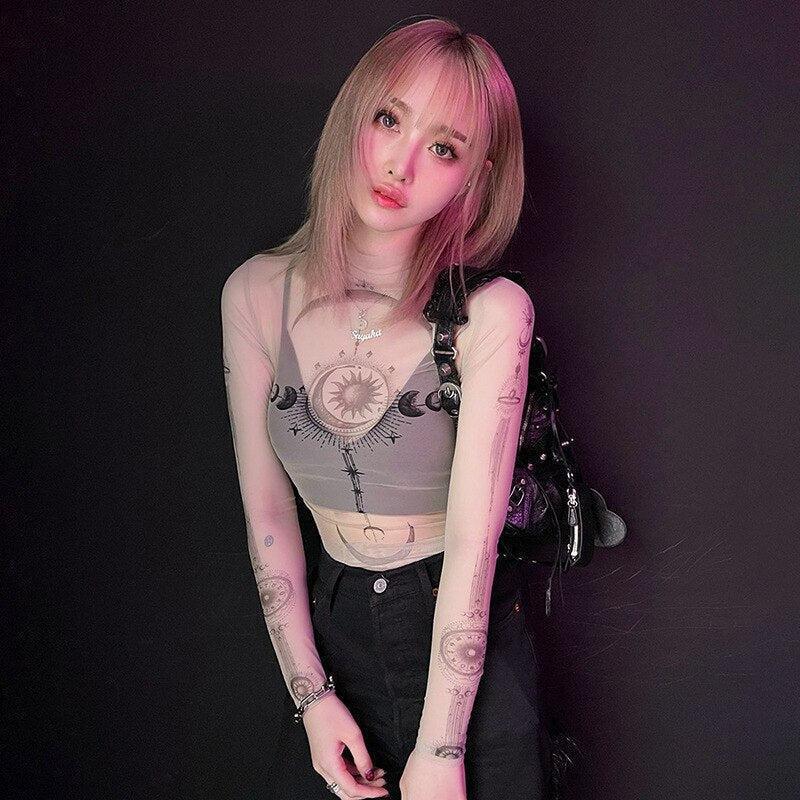 Zodiac Graphic Mesh Top Zodiac Graphic Mesh Top