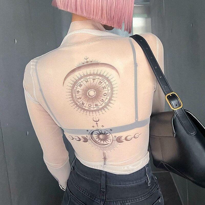 Zodiac Graphic Mesh Top Zodiac Graphic Mesh Top