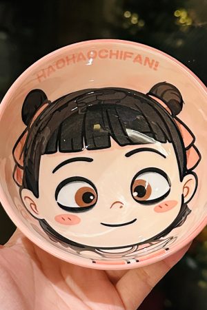 Ceramic Rice Bowl Set - Colorful Underglaze Dessert and Ice Cream Bo - Pretty Outfits