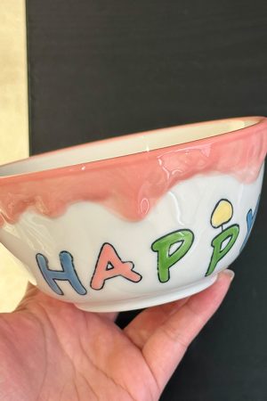 Elegant Ceramic Birthday Cake Bowl and Plate Set for Your Perfect Birthday Outfit