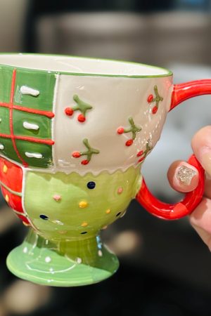 Exquisite Underglaze Ceramic Water Cup for Girls - Cute High-footed W - Brunch Outfit