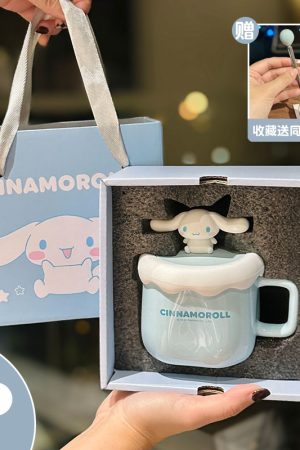 Sanrio Kuromi Ceramic Mug - Cute Cinnamoroll Coffee Cup for a Stylish Birthday Outfit