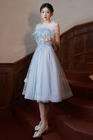 Blue Evening Dress Birthday Princess