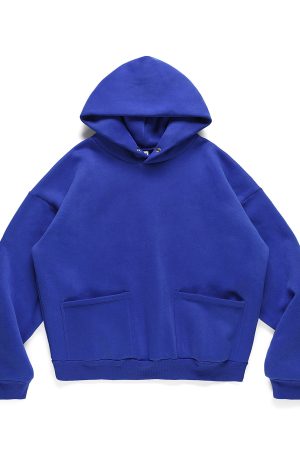 Klein Blue Sweater Men's Loose Hoodie Jacket