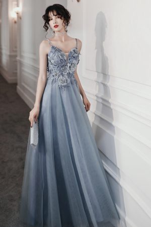 Sexy dress with blue suspenders