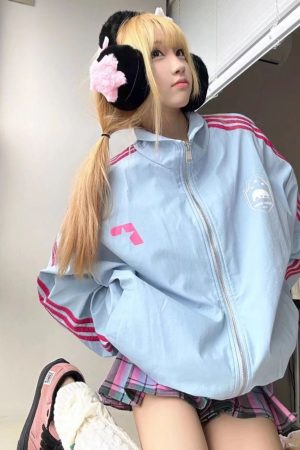 Women's Blue Fashion Casual Loose Jacket