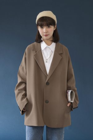 Blue Suit Original Niche Spring And Autumn Age Reduction Design Sense Loose Suit Jacket Women