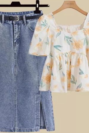 Salt-style Slightly Mature Two-piece Summer Outfit