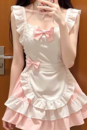 Sweet And Cute Maid Outfit Short Skirt